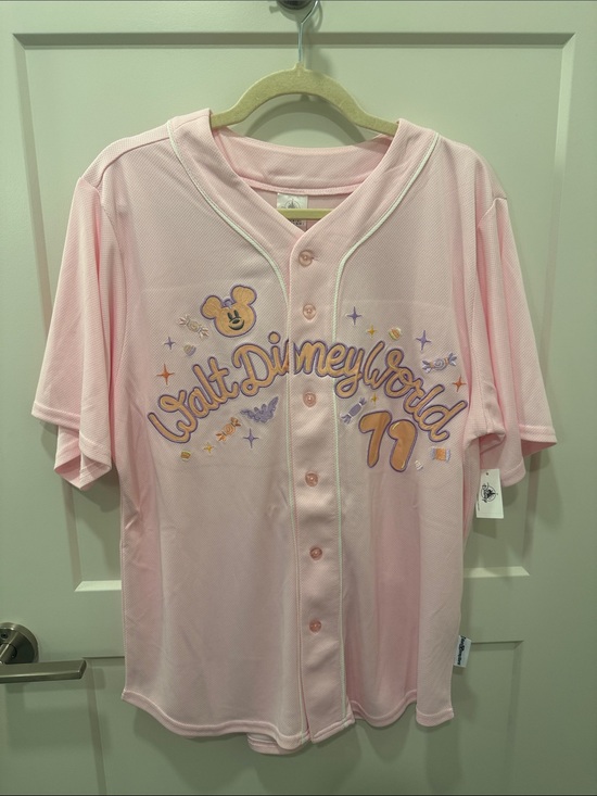 Disney Tops - Disney Pink Walt Disney World Embroidered jersey Halloween 2026